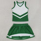 Baby Girls Clothes Green White Stripe Vest Skirt Shorts Team Yoga Active Clothes Sets GSD4191