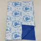 Baby Kids Blankets Blue Stripe Bows Castles Blankets BL0247