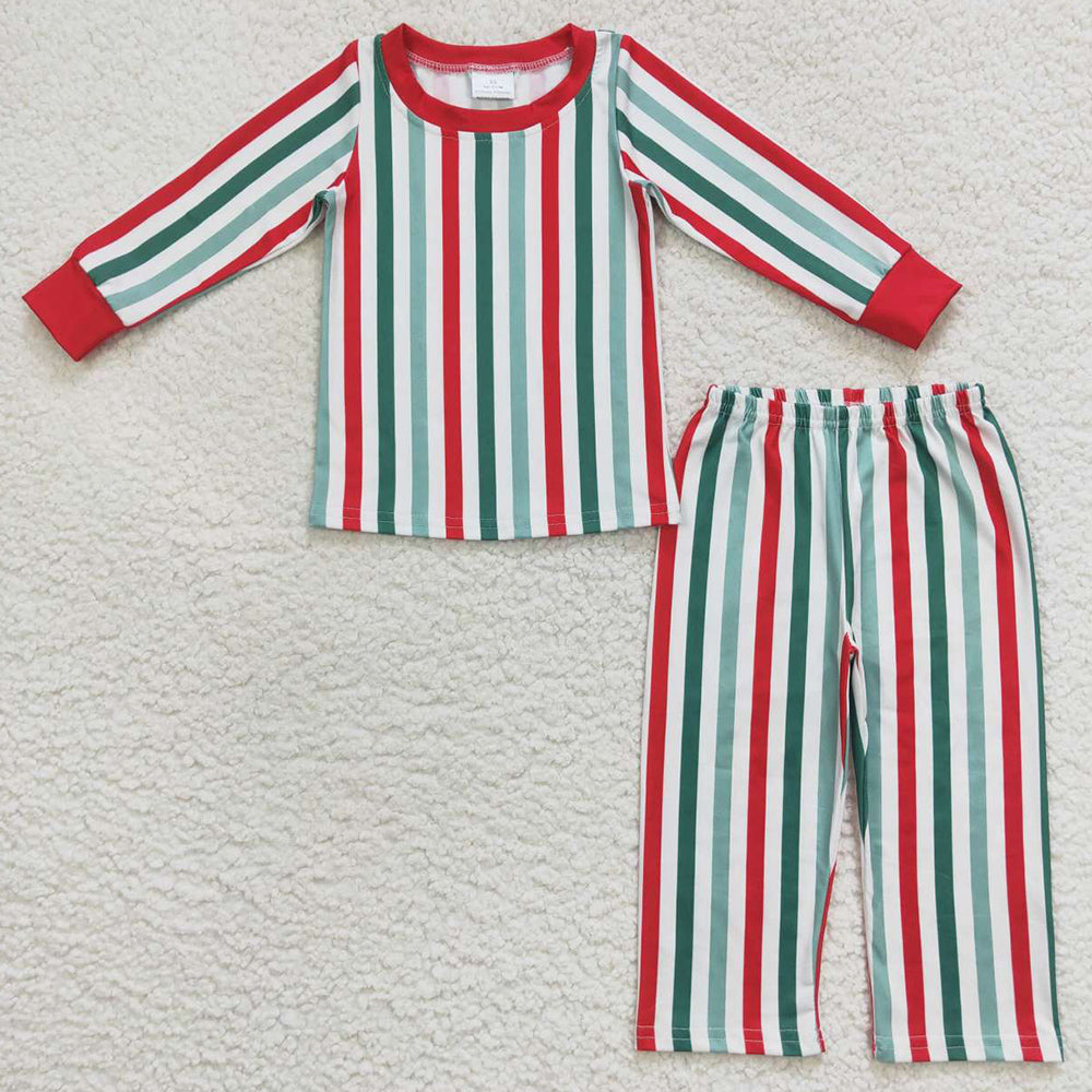 New Kids Pajamas Girls Stripe Sleepwear Sets BLP0361