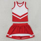 Baby Girls Clothes Red White Stripe Vest Skirt Shorts Team Yoga Active Clothes Sets GSD4198