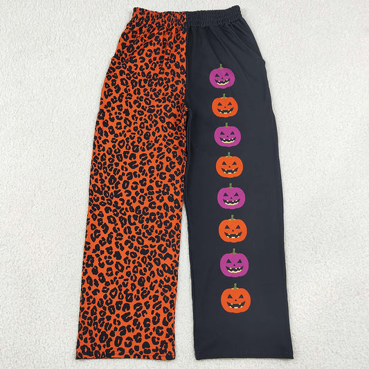 Adult Women Pants Ghost Pumpkins Leopard Halloween Pockets Flare Pants Bottom P1132