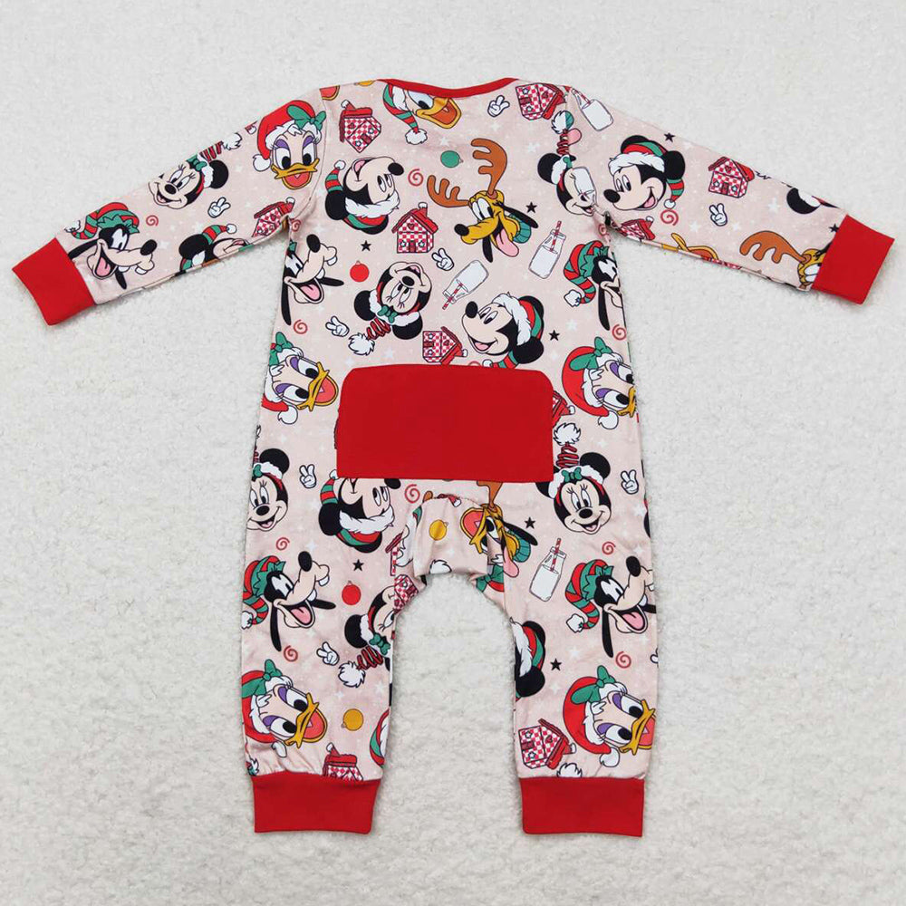 Baby Infant Boys Rompers Christmas Cartoon Deer Long Sleeve Rompers LR1335