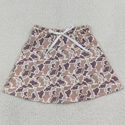 Adult Women Skirts Southern Khaki Camo Yoga Active Skirt Short Bottom GLK0314