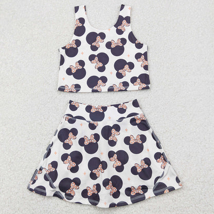 Baby Girls Dress Cartoon Top Skort Skirts Clothes Sets GSD1934 4.21