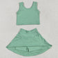 Baby Girls Clothes Green Vest Top Sports Skorts Skirts Sets GSD1984 4.21