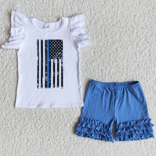 New Fashion Baby Girl Clothes Summer Kids Clothes Girls Short Sleeve Shorts Sets A7-12