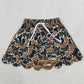 Baby Girls Skirts Dark Brown Camo Scallop Pockets Skirt Shorts Bottom GLK0300