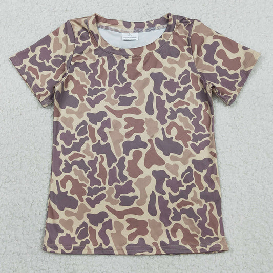 Baby Boys Clothes Short Sleeve Southern Khaki Camo T-shirts Top BT1714