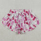 Baby Girls Shorts Pink Rabbits Flowers Easter Yoga Active Ruffle Shorts Bottom SS0714 12.10