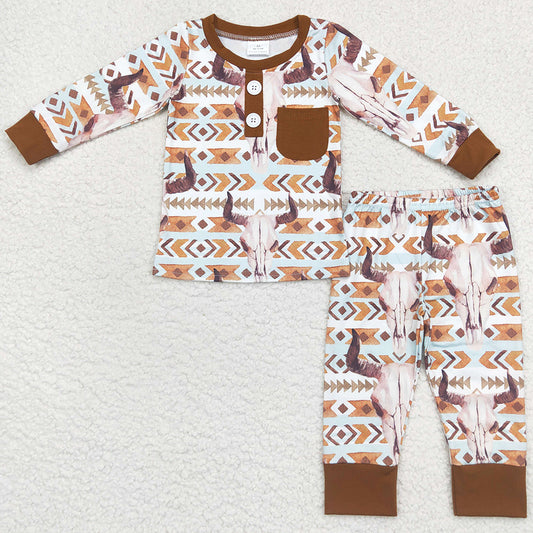 Fashion Baby Kids Pajamas Cow Print Sleepwear Sets BLP0341