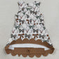 Baby Girls Dress Camo Bows Deer Hunting Yoga Active Short Bows Scallop Knee Length Dress GSD4008
