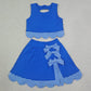 Baby Girls Dress Sleeveless Vest Top Skirt Shorts Yoga Active Bows Scallop Clothes Sets GSD4177
