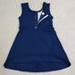 Baby Girls Dress Navy Sleeveless Bows Yoga Active Short Knee Length Dress GSD3880