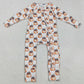 Baby Girls Rompers Bows Pumpkins Fall Zipper Footie Rompers LR2557 9.1