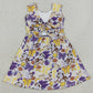 Baby Girls Dress Footballs Bows Tigers Team Yoga Active Shorts Knee Length Dresses GSD3801