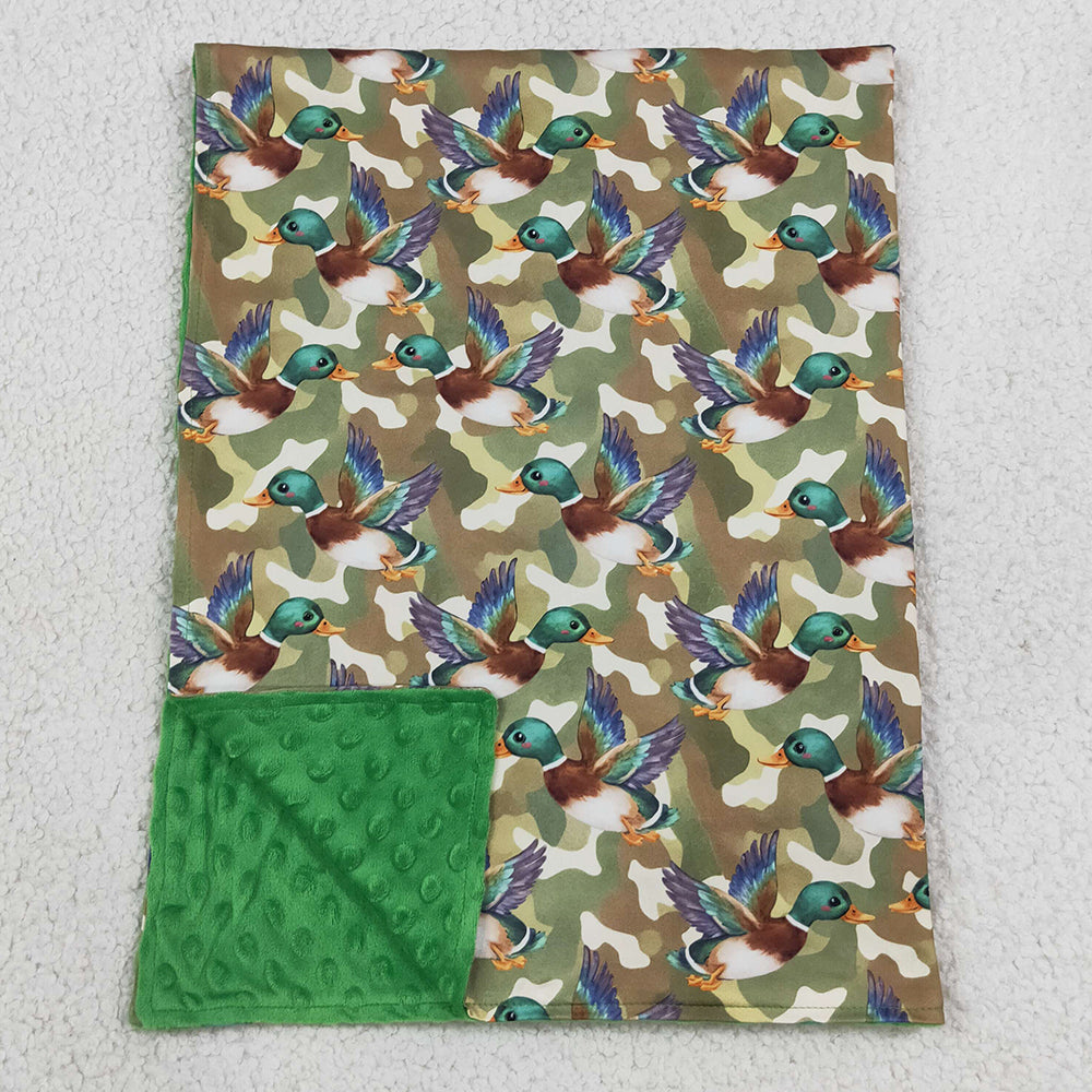 Baby Boys Blankets Mallard Ducks Camouflage Hunting Minky Blankets BL0286