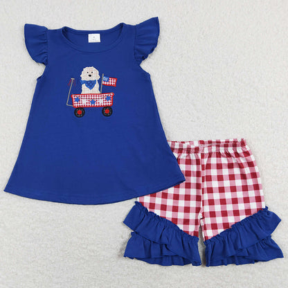 Boutique Girls Clothes July 4th Kids Sibling Clothing Boys Sets GSSO0460