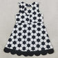 Baby Girls Dress Footballs Checked Team Yoga Active Scallop Short Knee Length Dress GSD4102