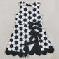 Baby Girls Dress Footballs Checked Team Yoga Active Scallop Short Knee Length Dress GSD4102