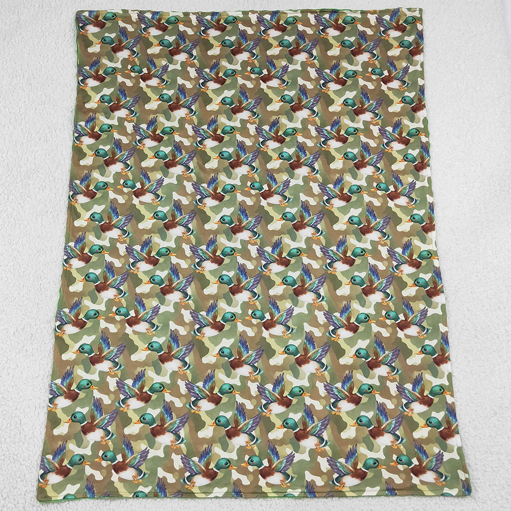 Baby Boys Blankets Mallard Ducks Camouflage Hunting Minky Blankets BL0286