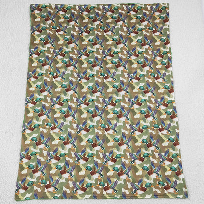 Baby Boys Blankets Mallard Ducks Camouflage Hunting Minky Blankets BL0286