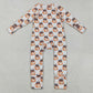 Baby Girls Rompers Bows Pumpkins Fall Zipper Footie Rompers LR2557 9.1