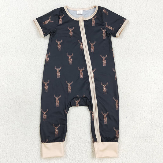 Baby Infant Boys Rompers Camo Deers Bamboo Zip Rompers SR1896