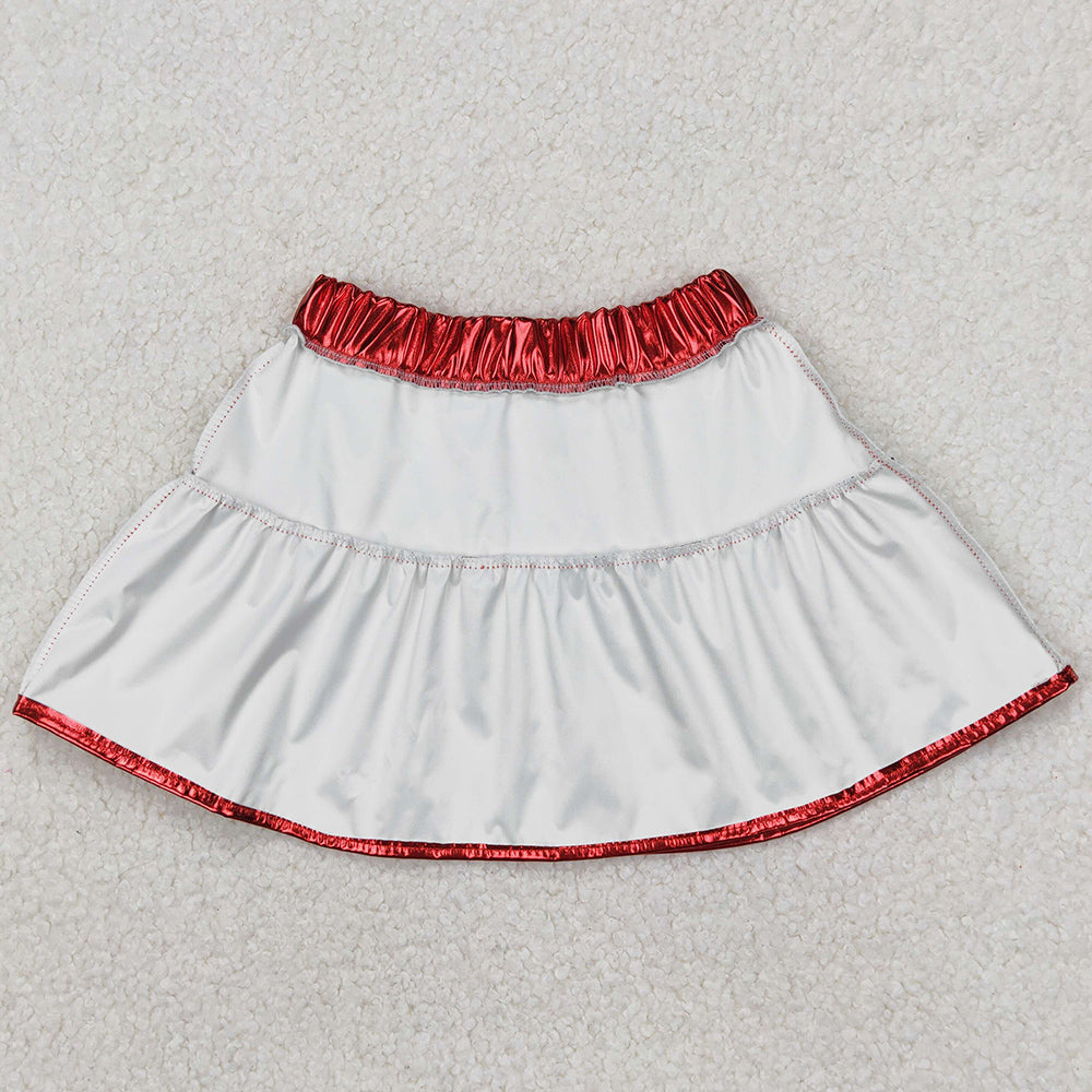 Baby Girls Clothes Boutique Red Tops Leather Skirts Sets GSD2369 3.20