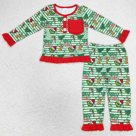 Baby Boys Pajamas Christmas Pocket Long Sleeve Shirt Pants Sibling Pajamas Sets BLP0507