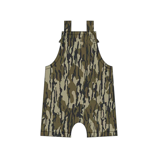 Preorder moq 5 Baby Boys Straps Bottonland Camouflage Rompers 5.12