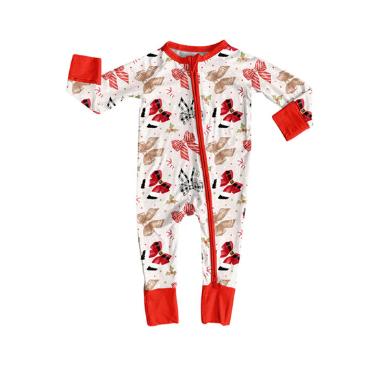 Preorder (moq 5)Baby Girls Long Sleeves Colorful Bows Zipper Pant Rompers 5.29