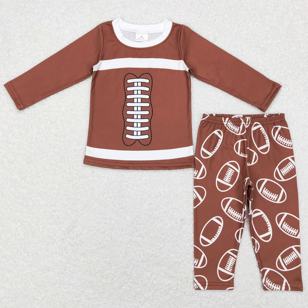 Baby Boys Clothes Football Long Sleeve Top Pants Pajamas Sets  BLP0426