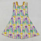 Baby Girls Dress Mardigras Bows Stripe Yoga Active Shorts Knee Length Dresses GSD2948 12.23