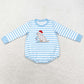 Baby Infant Girls Rompers Christmas Stripes Dog Long Sleeve Sibling Rompers LR1306