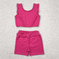 Baby Girls Clothes Hot Pink Yoga Vest Shorts Active Wear Sets GSSO2284 4.21