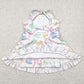 Baby Girls Dress Strap Colorful Bows Yoga Ruffle Knee Length Dresses GSD2289 4.21