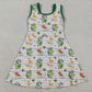 Baby Girls Dress Mardigras Stripe Crocodiles Yoga Shorts Knee Length Dresses GSD2950 12.23