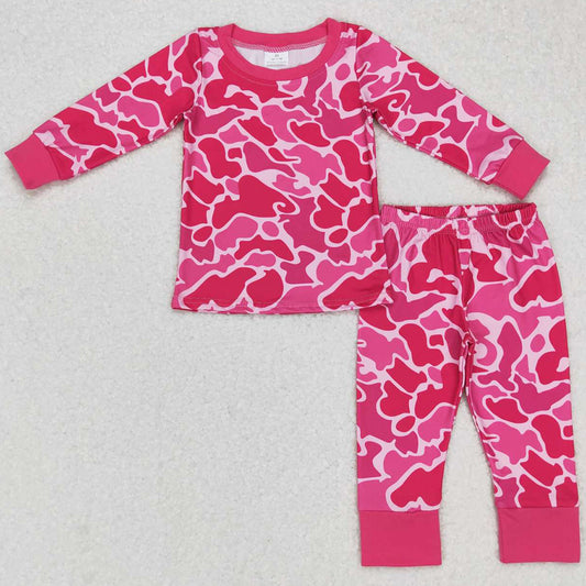 Pink Leopard Girls Pajamas Sets GLP0801