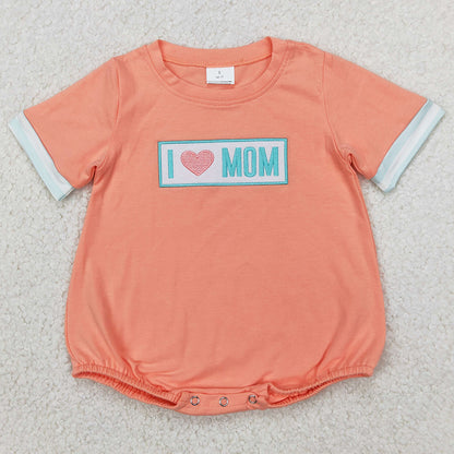 Baby Girls Rompers I LOVE MOM Embroidery Floral Ruffle Rompers SR2948 3.27