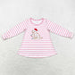 Baby Girls Clothes Tops Christmas Pink Stripes Dog Tee Shirts Tops BT0791 GT0659