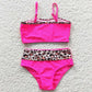 Baby Girls Swimsuit Hotpink Leopard 2 pieces Swimsuits S0138