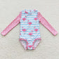 Boutique Baby Girls Flamingo One pieces Swimsuit S0140