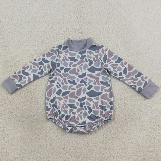 Baby Boys Rompers Long Sleeve Light Grey Camo Rompers LR3260