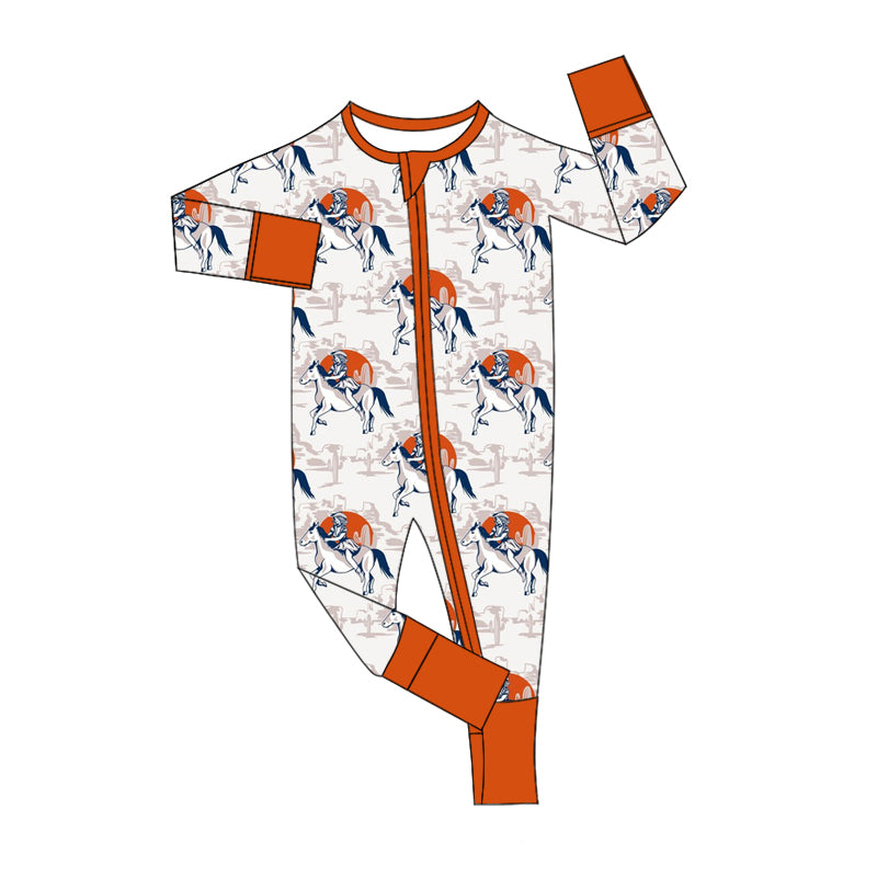 Baby Infant Girls Rompers Western Cowgirl Zip Rompers Preorder MOQ 5