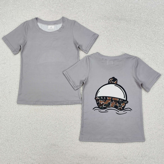 Baby Boys Clothes Tops Fishing Camo Float Short Sleeve Tee Shirts Tops BT0961