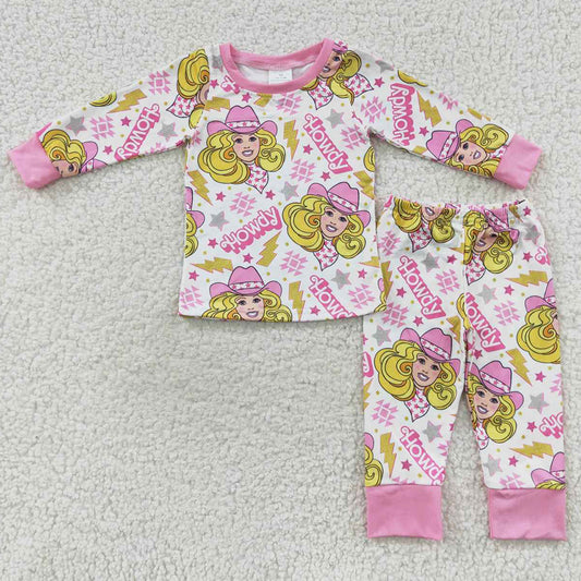 Fashion Kids Girls Pajamas Long Sleeve Sleepwear Sets GLP0658