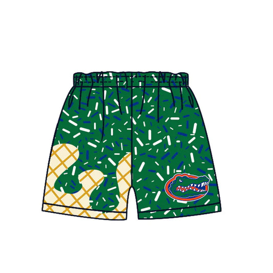 Preorder MOQ 5 pcs crocodile green ice cream sprinkle boys team shorts 8.20