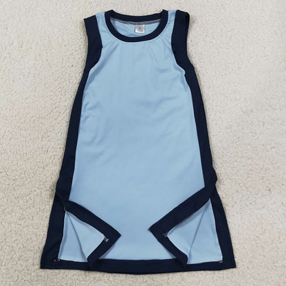 Baby Girls Dress Sleeveless Navy Blue Yoga Active Knee Length Dresses GSD4256