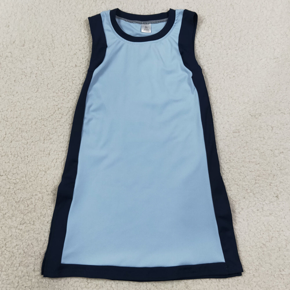 Baby Girls Dress Sleeveless Navy Blue Yoga Active Knee Length Dresses GSD4256