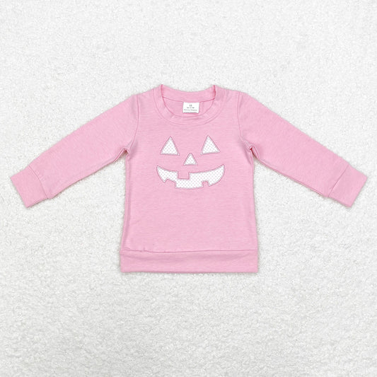 Baby Girls Clothes Tops Halloween Pink Face Long Sleeve Tee Shirts Tops GT0717